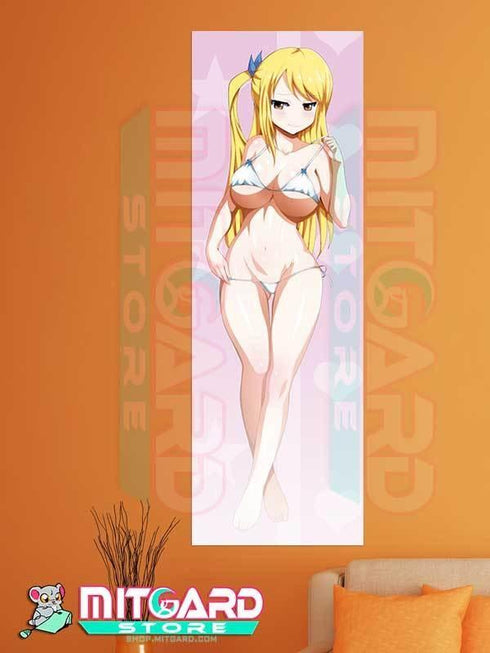 FAIRY TAIL Lucy Heartfilia wall scroll fabric or Adhesive Vinyl poster - Vinil poster GLOSSY / 50cm x 150cm - 2